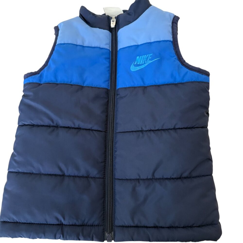 Nike Baby Boys Sleeveless Puffer Vest Toddler Size 3T (2-3 Years) Blue Winter‎